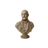 GEORGE ANDERSON LAWSON (BRITISH, 1832-1904): A MARBLE BUST OF A GENTLEMAN, POSSIBLY A SELF PORTRAIT,