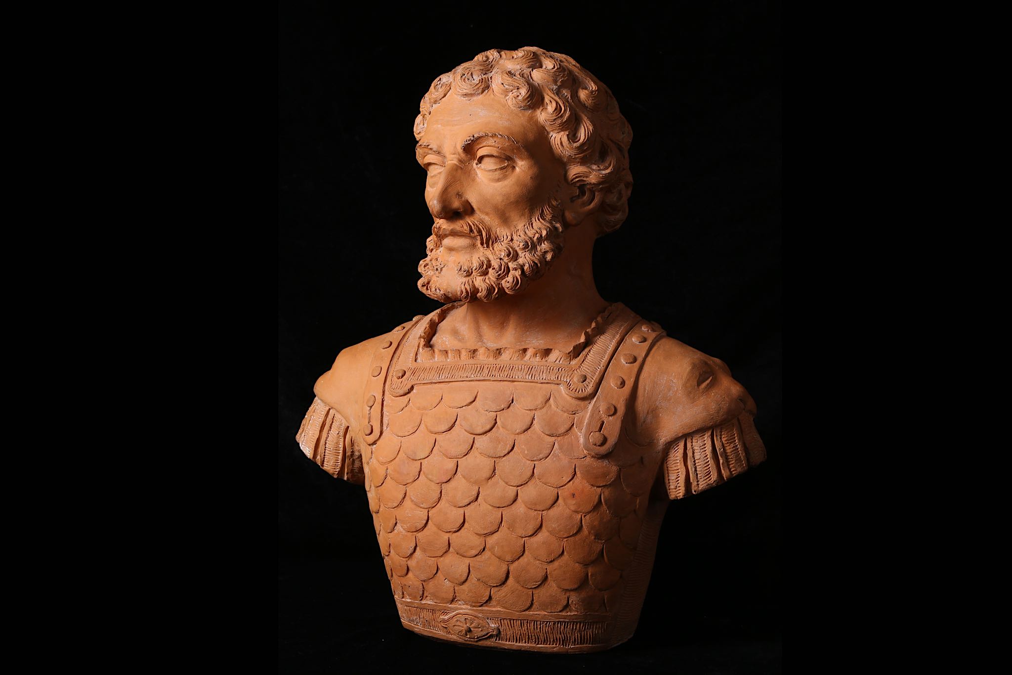 A TERRACOTTA BUST OF A SOLDIER, PROBABLY SOUTH NETHERLANDISH, 17TH CENTURY the hand modelled bust - Image 2 of 10
