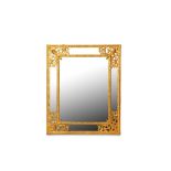 AN 18TH CENTURY ITALIAN GILTWOOD MARGINAL WALL MIRROR the bevelled rectangular mirror plate within a