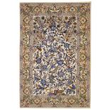 AN EXTREMELY FINE PART SILK ISFAHAN RUG, CENTRAL PERSIA approx: 5ft.5in.  x 3ft.8in.(165cm. x