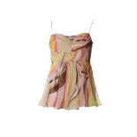 Emilio Pucci Signature Print Silk Chiffon Top, in