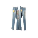 Two Pairs of Etro Jeans, both embellished with seq
