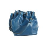 Louis Vuitton Blue Epi Noe PM, c. 1988, Epi leather with drawstring closure and gold tone