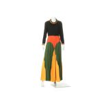 Paul-Louis Orrier Paris Pleated Wool Dress, 1970s,