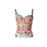 Christian Dior Boutique Silk Graffiti Print Top, s