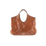 Mulberry Tan Shoulder Bag, gold tone stud detail,