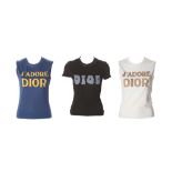 Three Christian Dior Tops, to include a black 'Dio