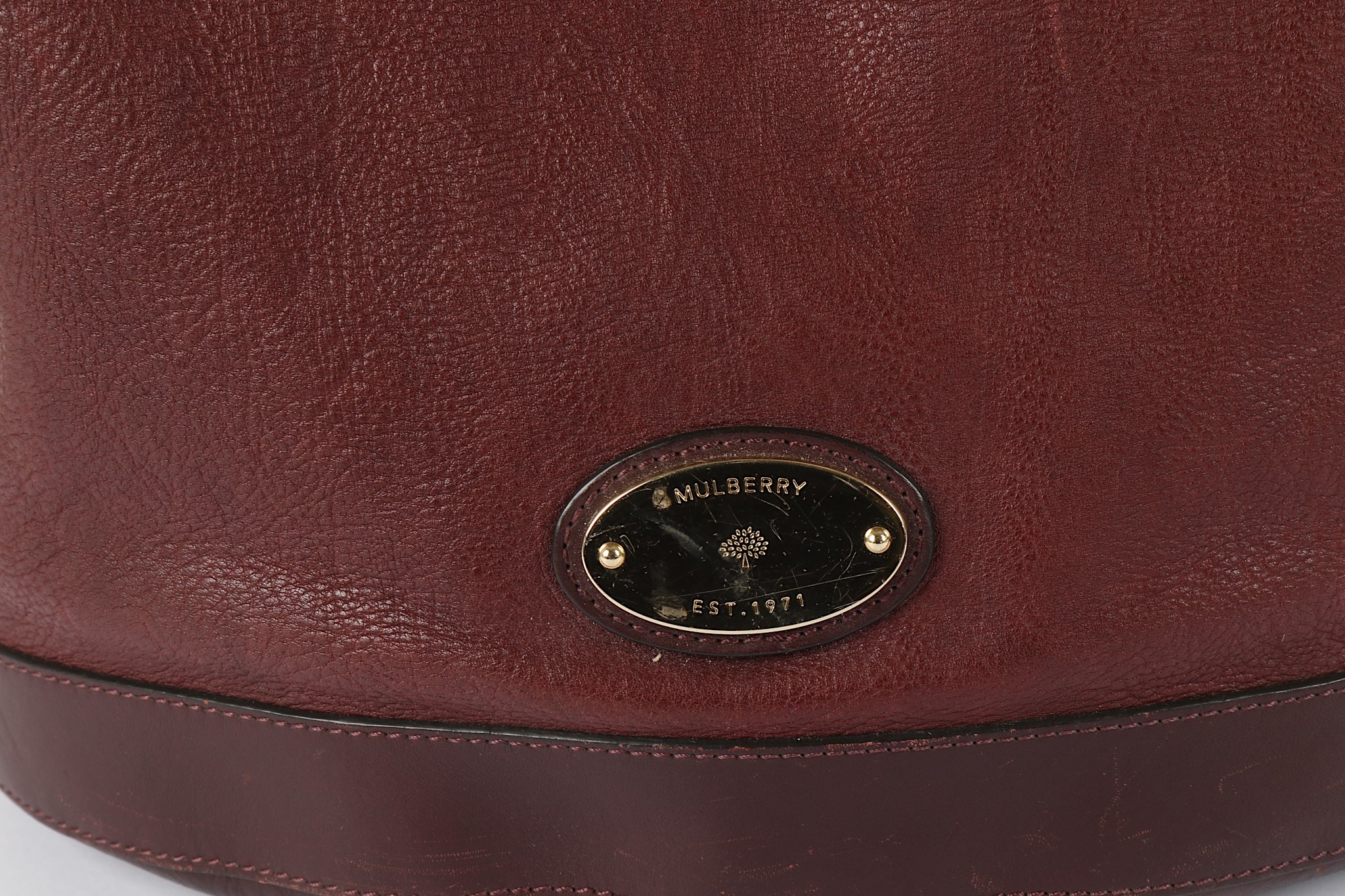 Mulberry Oxblood Jamie Bag, washed oxblood leather - Image 2 of 6
