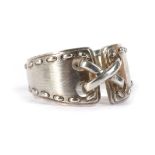 Hermes Silver Corset Ring, 925 silver, size 46 Condition Grade B