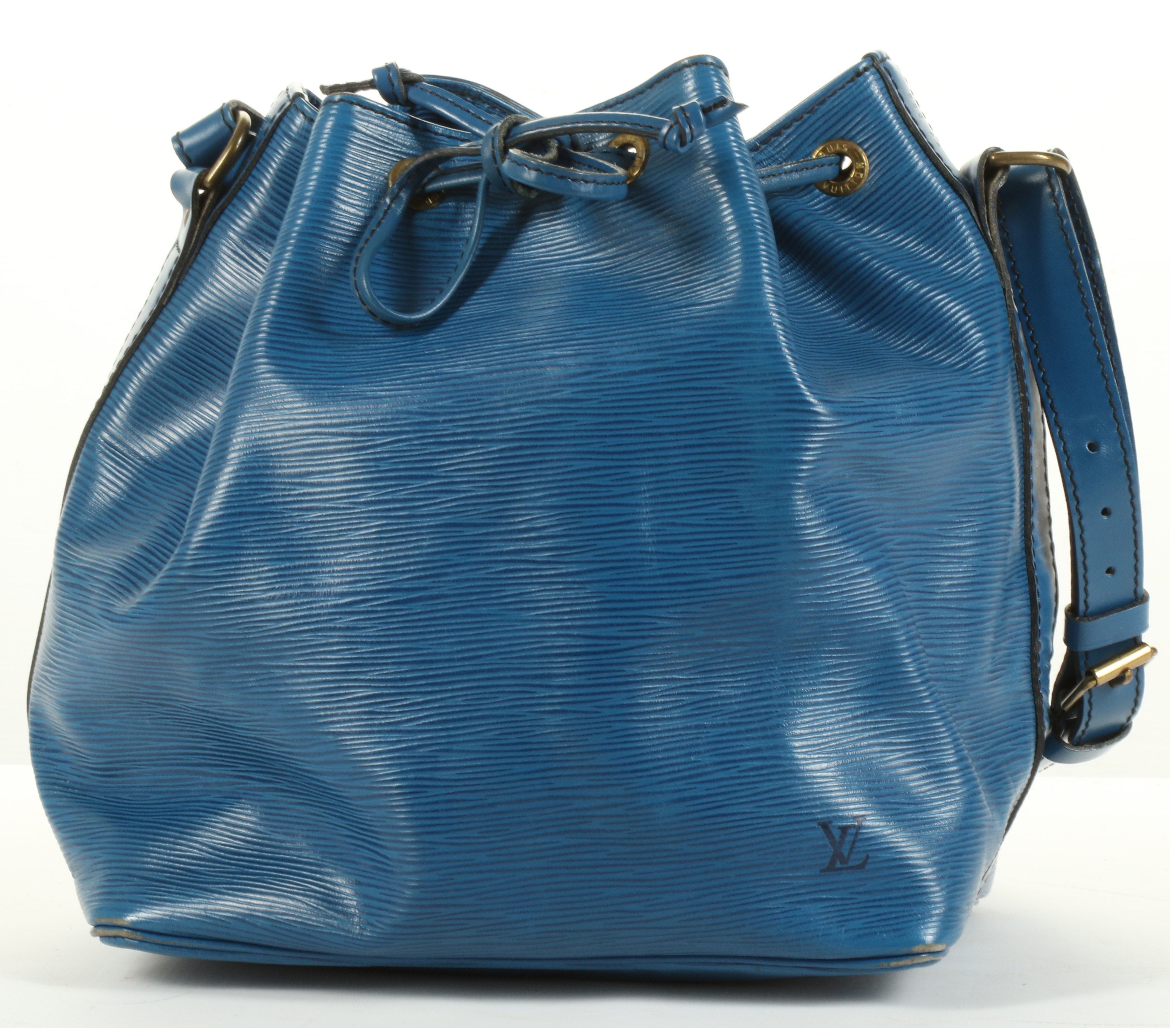 Louis Vuitton Blue Epi Noe PM, c. 1988, Epi leather with drawstring closure and gold tone - Image 2 of 4