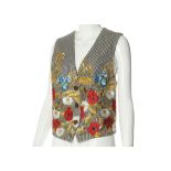 Alexander McQueen Waistcoat, pinstripe cotton embr