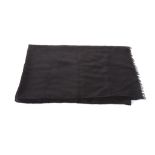 Chanel Black Cashmere Silk Scarf, c. 2009, camelli