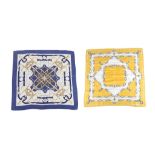Two Designer Silk Scarves, the first an Hermes 'Ep