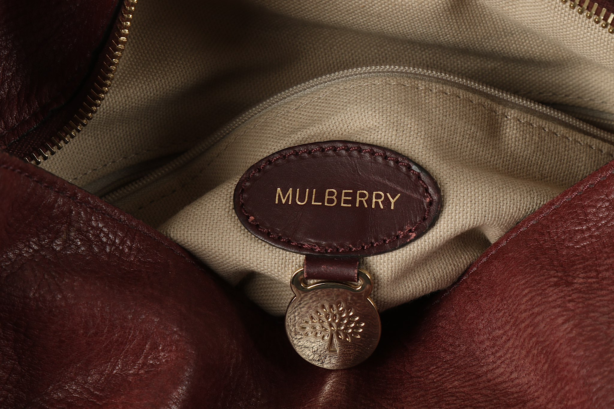 Mulberry Oxblood Jamie Bag, washed oxblood leather - Image 6 of 6