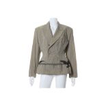 John Paul Gaultier Femme Khaki Striped Jacket, bla