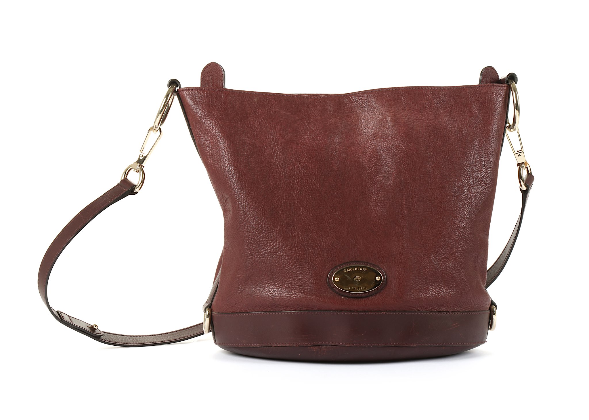 Mulberry Oxblood Jamie Bag, washed oxblood leather