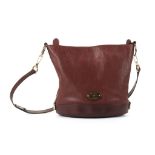 Mulberry Oxblood Jamie Bag, washed oxblood leather