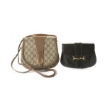 Two Petite Vintage Gucci Handbags, one brown monog