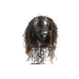 A CHOKWE MASK, DEMOCRATIC REPUBLIC OF CONGO With a large domed forehead, in the centre of which a