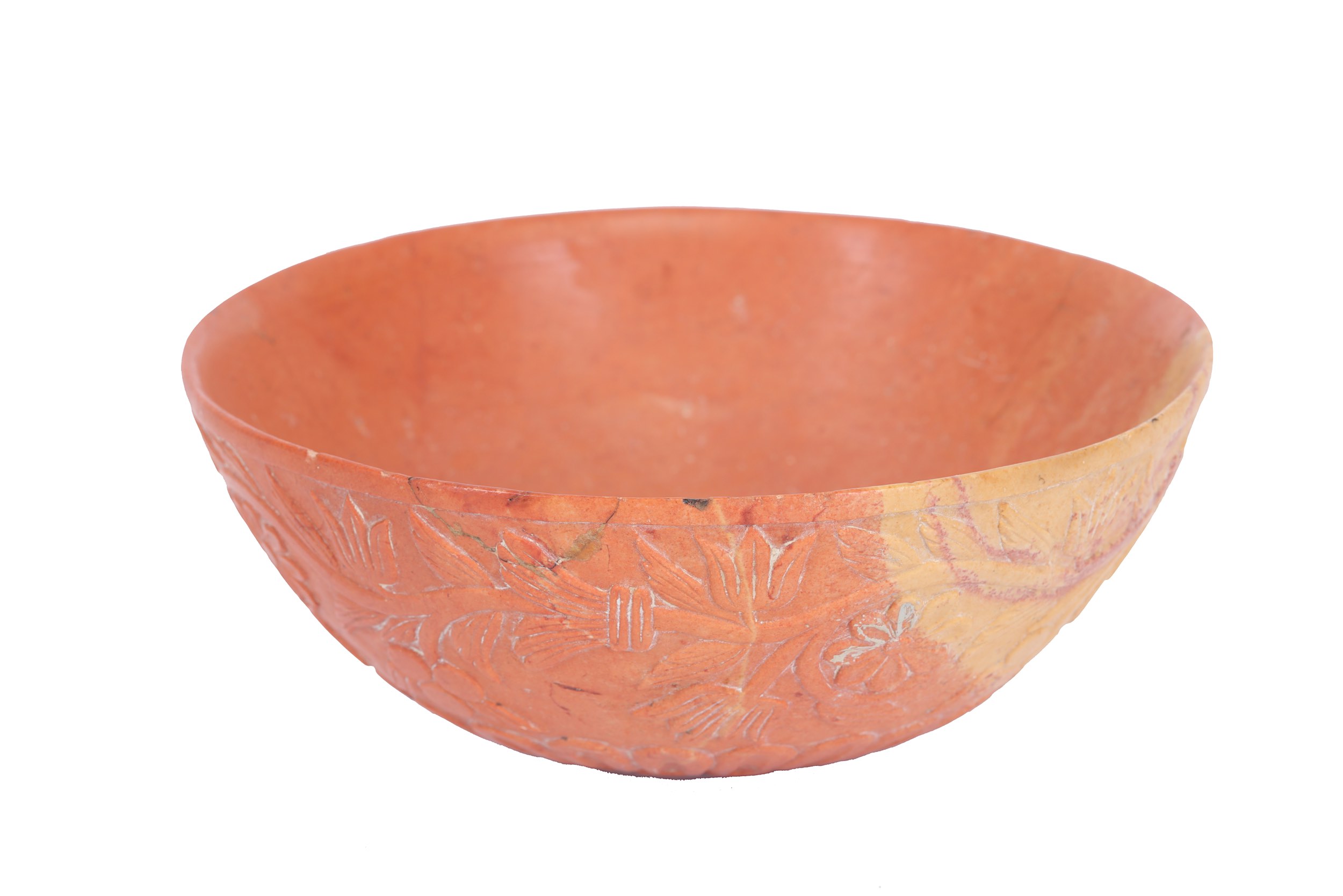 A carved hardstone bowl, possibly Ottoman Greece, 19th Century, of circular form, the exterior - Image 2 of 4