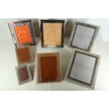 A collection of seven French Art Deco style glass photograph frames, mid-20th Century, including