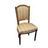 A Louis XVI design carved giltwood salon suite, comprising a two-seater settee, two armchairs and