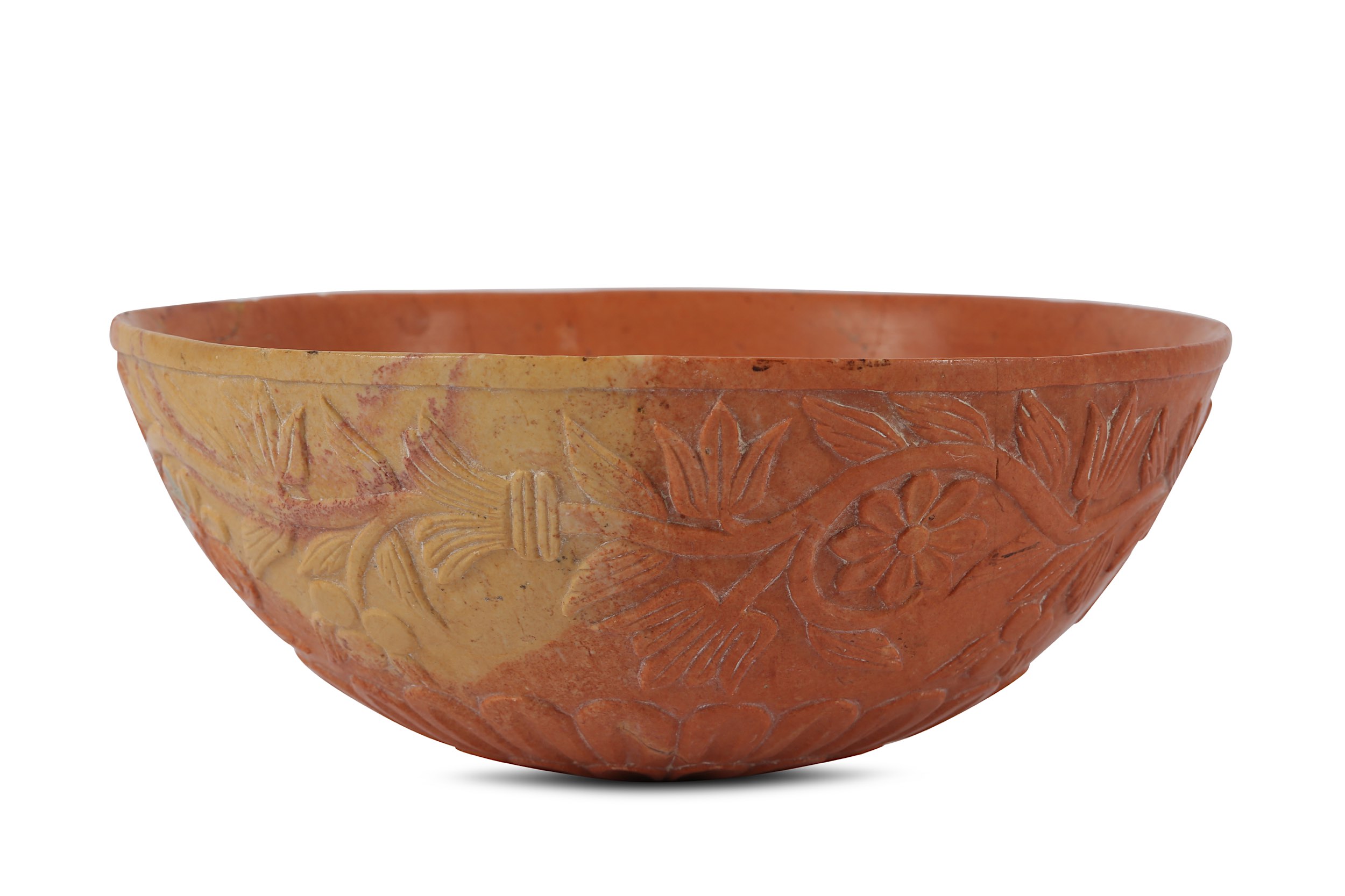 A carved hardstone bowl, possibly Ottoman Greece, 19th Century, of circular form, the exterior