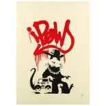 Banksy (British b.1974), 'Gangsta Rat (Red)', 2004
