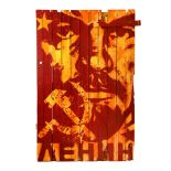 T.WAT (British), 'Lenin', 2013, spraypaint on wood