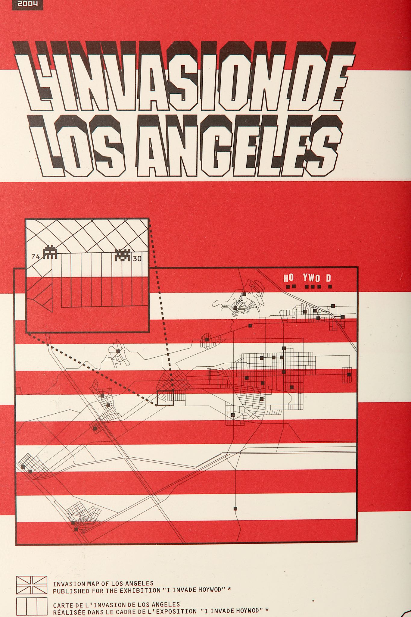 Invader (French b.1969), 'Invasion Map Los Angeles - Image 3 of 3