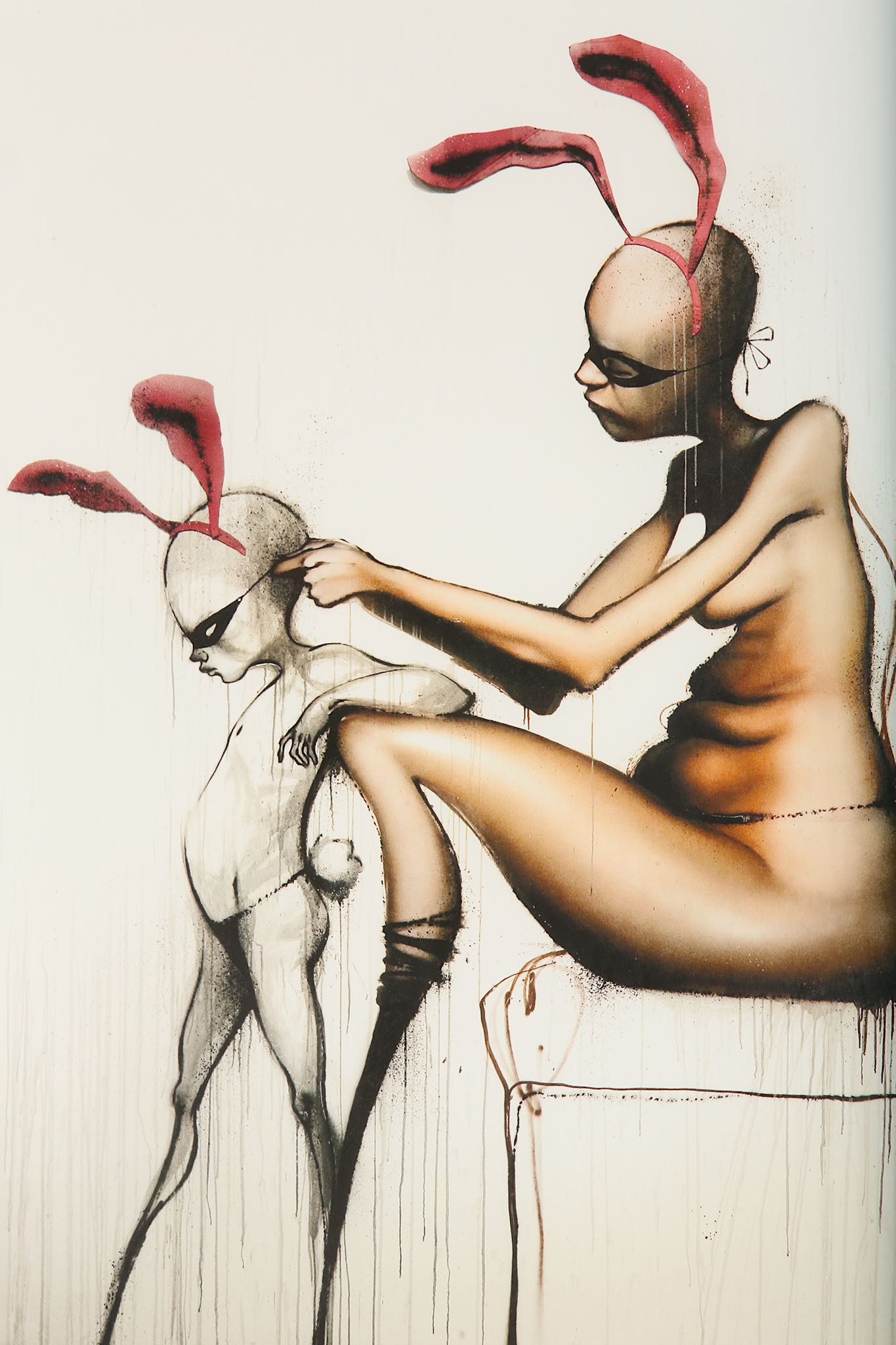 Herakut (German), 'Permission', 2008, giclee on Ha - Image 3 of 4