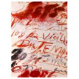 Cy Twombly (American 1928-2011), untitled, Exhibition poster, 1986, offset lithograph on paper;