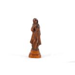 A Continental carved boxwood figure of Mary Magdalene, 19th Century, possibly German or Flemish,