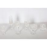 An extensive suite of 'Tyrone' crystal glassware, 20th Century, with moulded decoration and