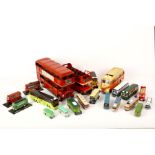 A good collection of tinplate and die-cast models of buses and coaches, 20th Century, by various