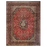 A fine part-silk Indian Carpet, approx: 9ft.6in. x 6ft.1in. (281cm x 185cm) This carpet has full