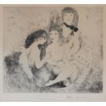 Laurencin (Marie) La Barque ou l'Assemblee, etching on wove paper, signed in pencil lower right,