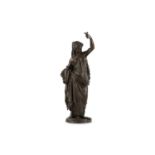 A LATE 19TH CENTURY FRENCH BRONZE FIGURE OF A CLAS