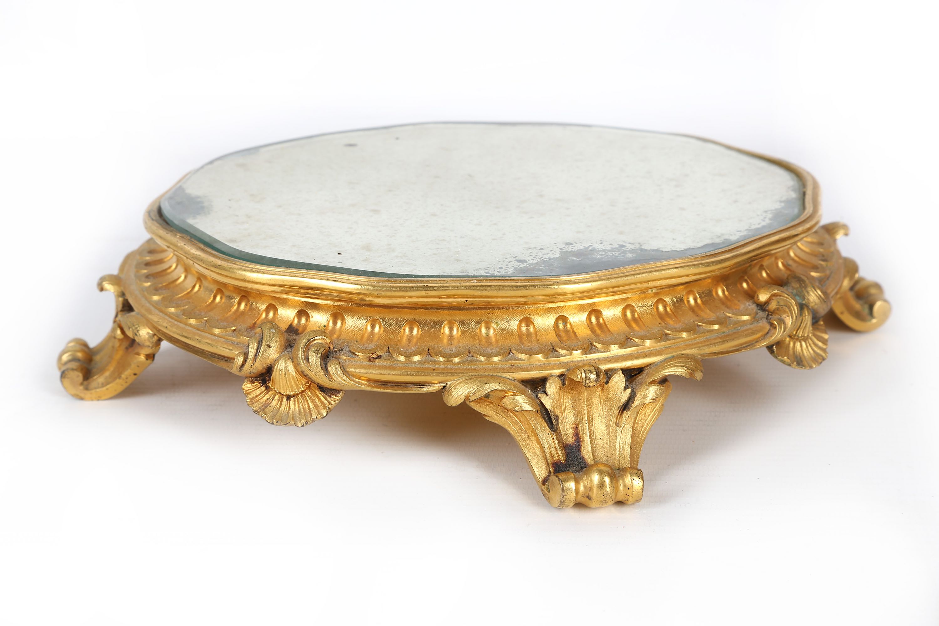 A PAIR OF 19TH CENTURY GILT BRONZE AND MIRRORED GL - Image 6 of 6