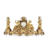 A LARGE AND IMPRESSIVE NAPOLEON III PERIOD GILT BR