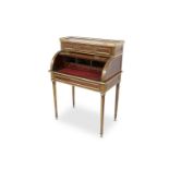 A 19TH CENTURY FRENCH LOUIS XVI STYLE MAHOGANY AND