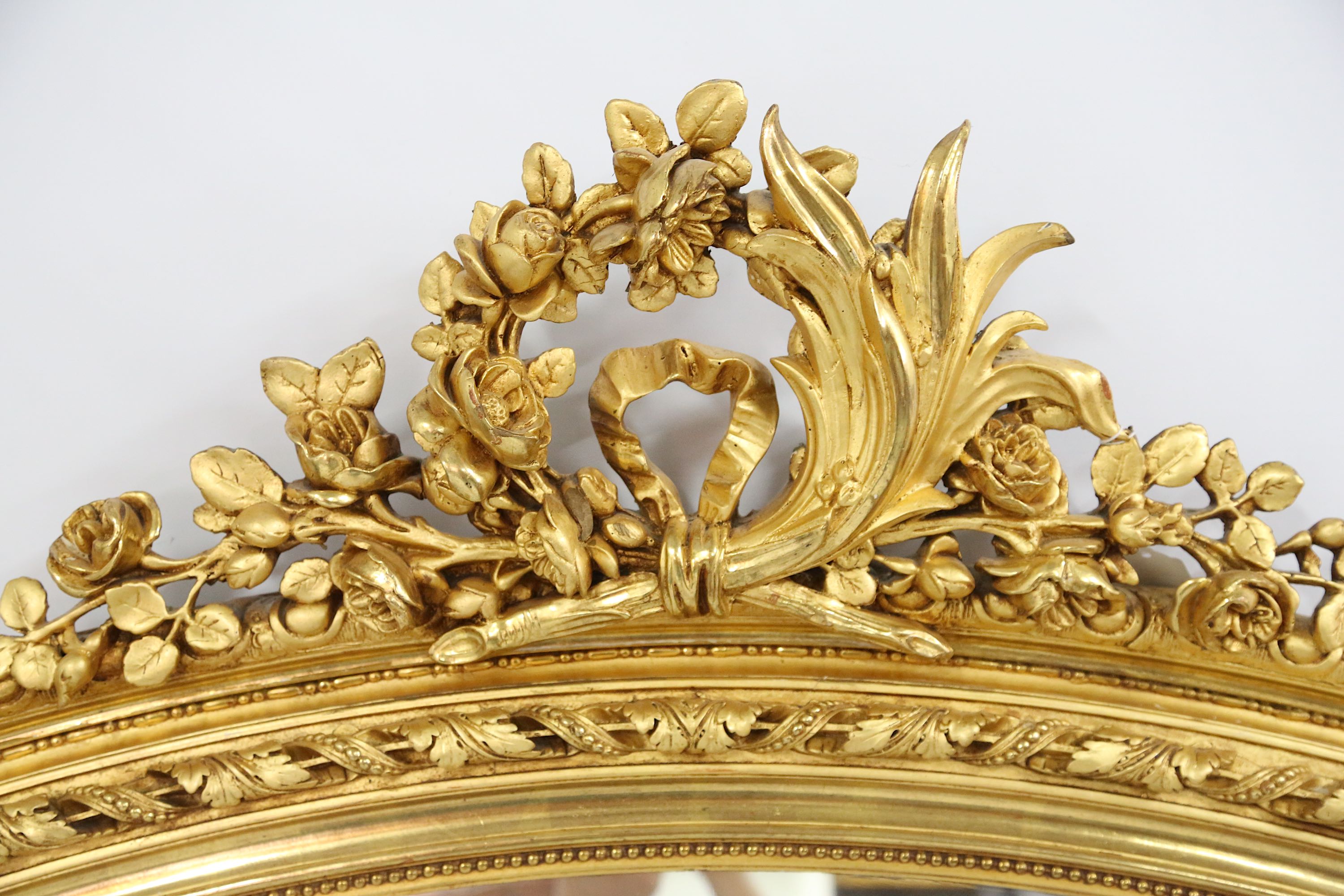A LATE 19TH CENTURY FRENCH GILTWOOD AND GESSO WALL - Image 2 of 5