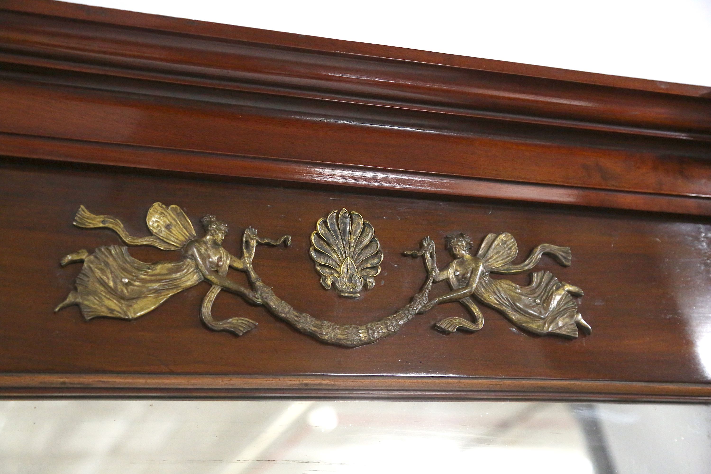 A LARGE FRENCH EMPIRE PERIOD MAHOGANY AND GILT BRO - Image 2 of 4