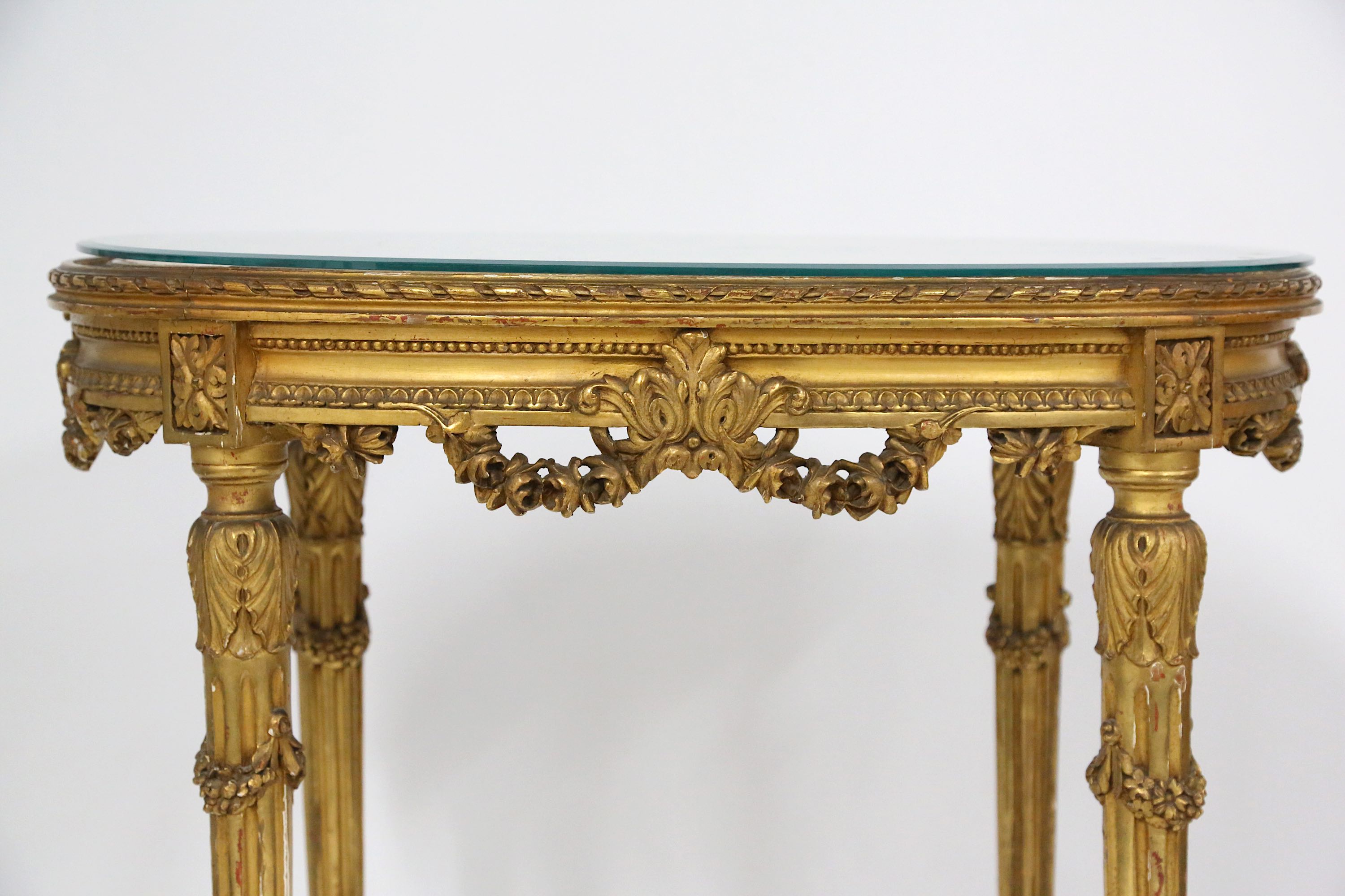 A LATE 19TH CENTURY FRENCH LOUIS XVI STYLE GILTWOO - Image 4 of 5