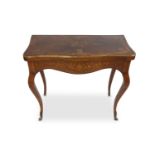 A LATE 19TH CENTURY FRENCH ROSEWOOD, MARQUETRY INL