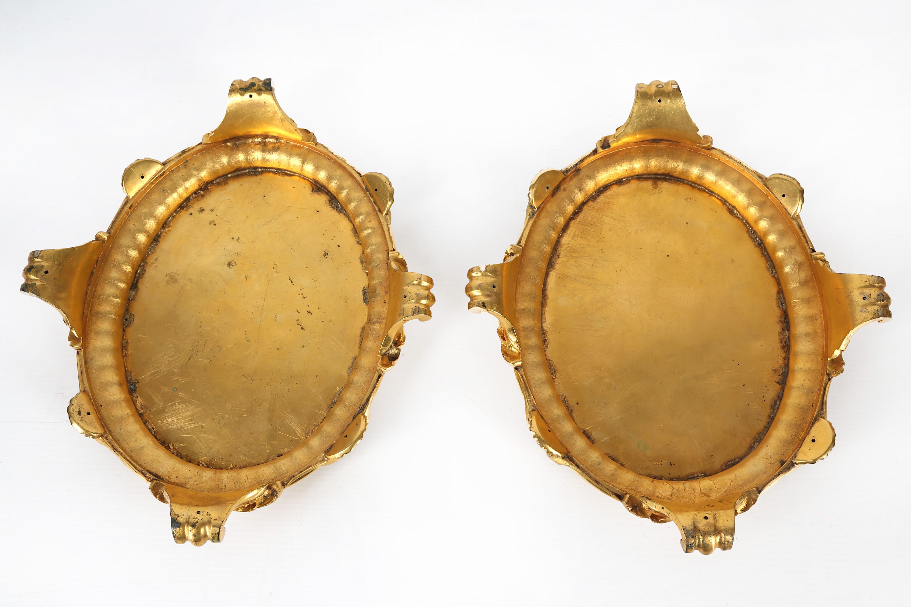 A PAIR OF 19TH CENTURY GILT BRONZE AND MIRRORED GL - Image 4 of 6