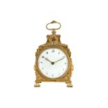 A LATE 19TH CENTURY FRENCH GILT BRONZE PENDULE D'O