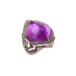 A 'Lady Stardust' amethyst, purple sapphire and diamond ring, by Stephen Webster