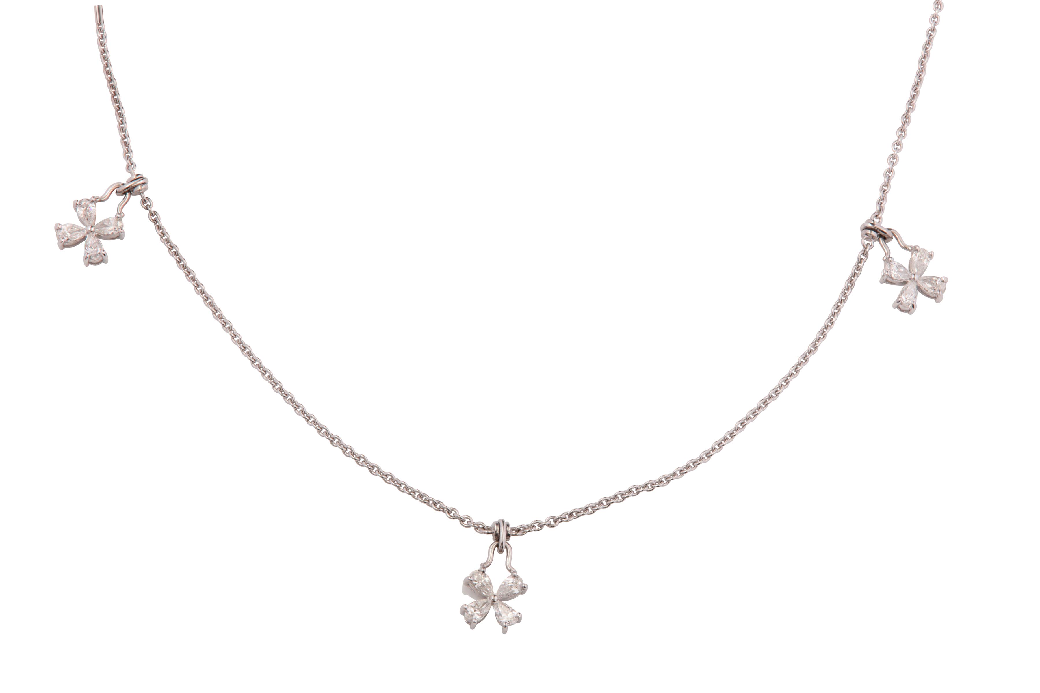 A diamond pendant necklace