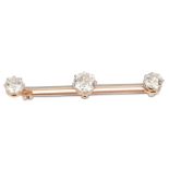 An early 20th century diamond bar brooch